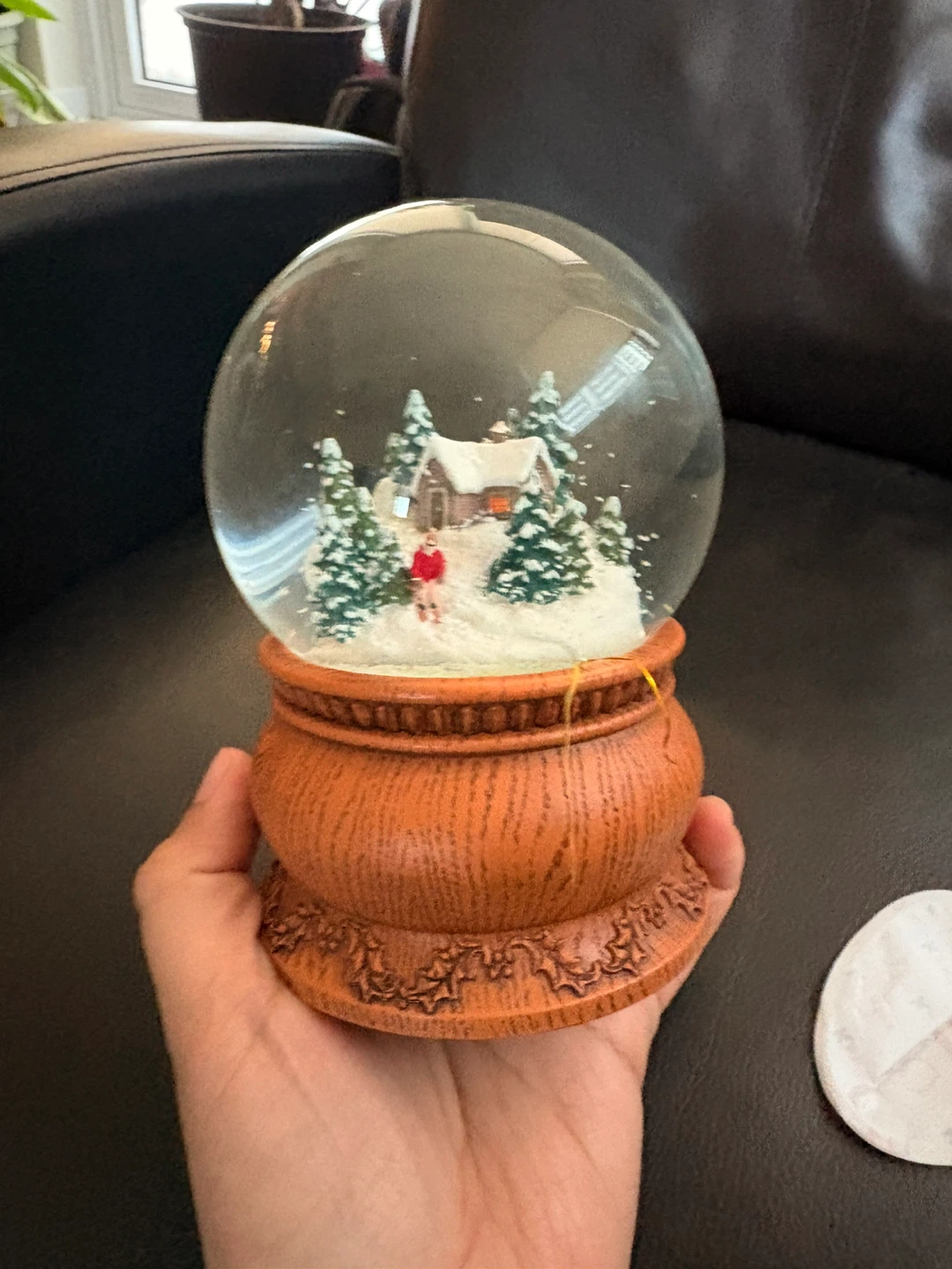 Winter Ski Village Snow Globe - photo 4