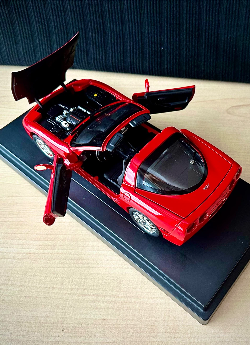 Red Corvette Model Car with Display Base - photo 4
