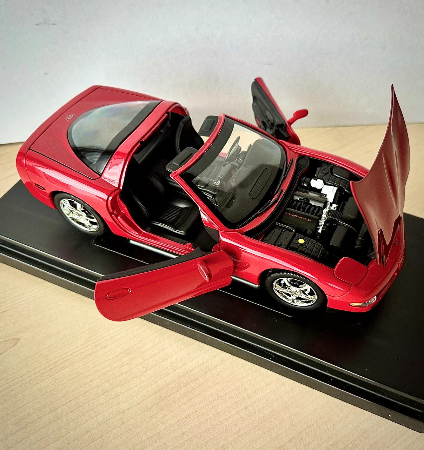Red Corvette Model Car with Display Base - photo 3