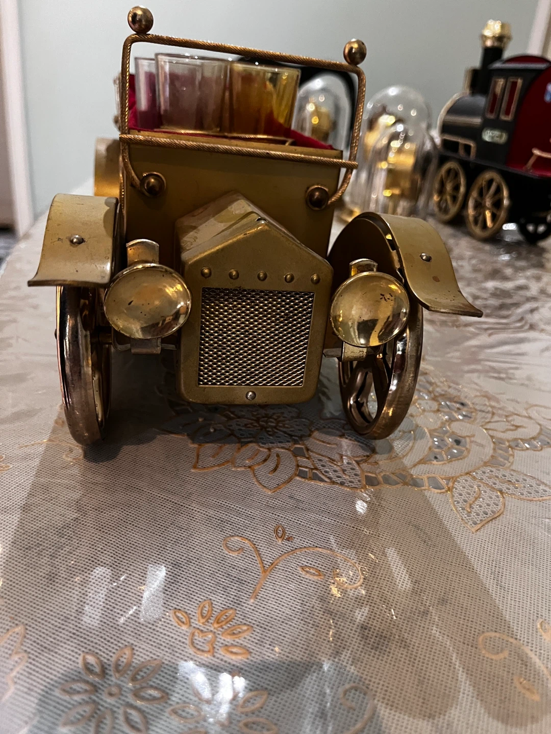 Vintage brass Car Shot Glass Set decoration - photo 4