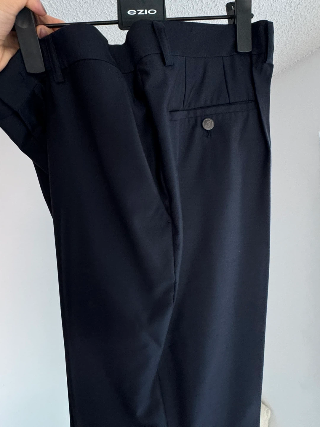 Ezio Men Wool Blend Suit Jacket and Pants (Dark Navy Blue) - photo 5