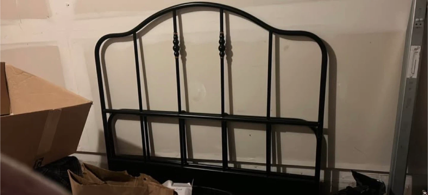 Black Metal Bed Frame Headboard