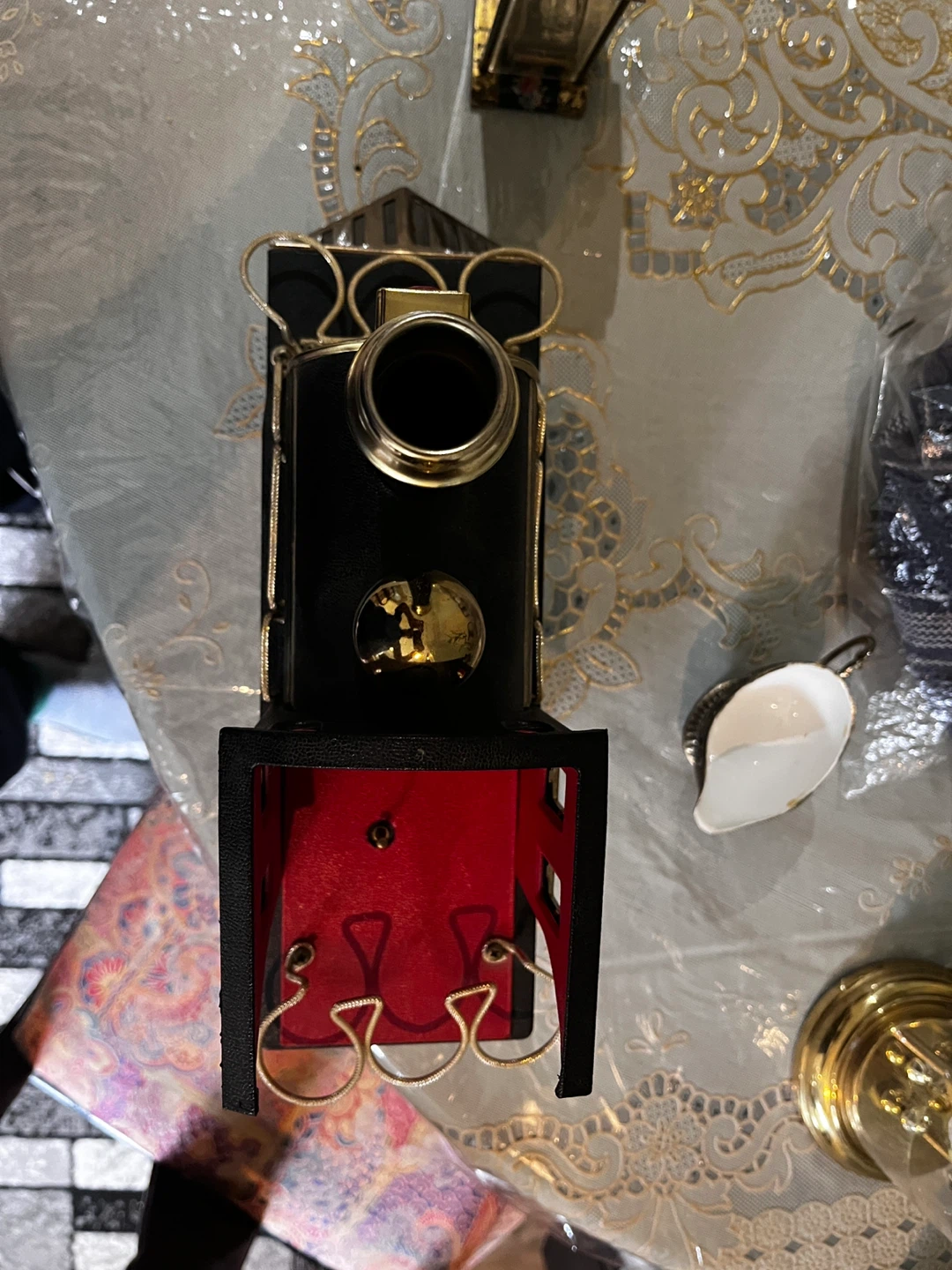 Decorative Black and brass Train Box decoration