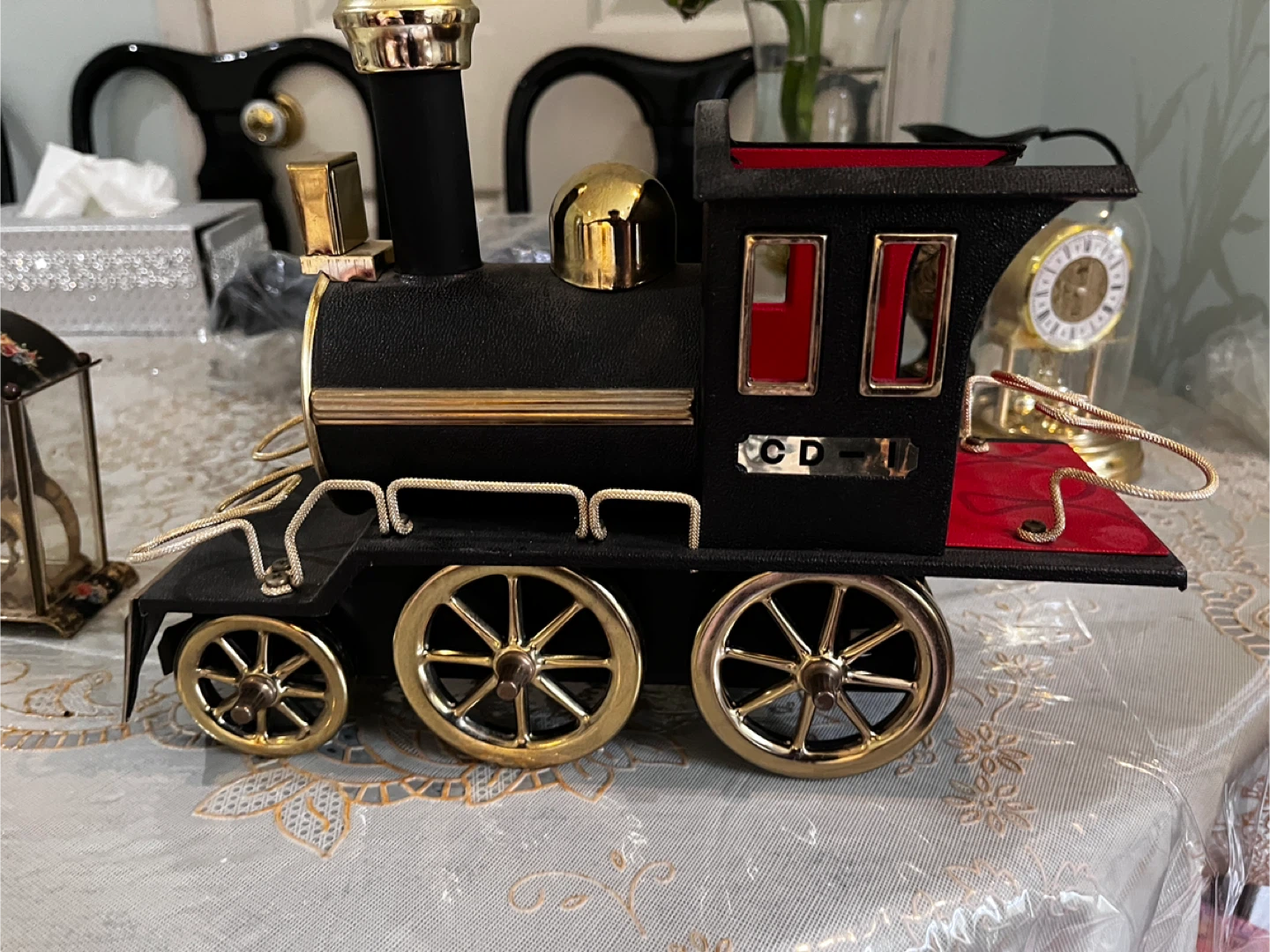 Decorative Black and brass Train Box decoration - photo 2