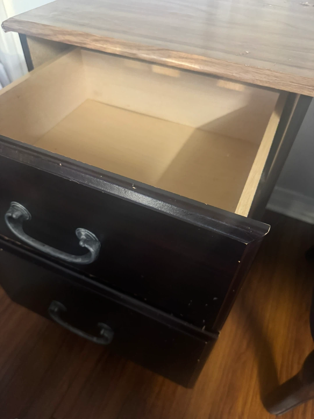 Solid wood 2-Drawer Nightstand / Side Table - photo 3