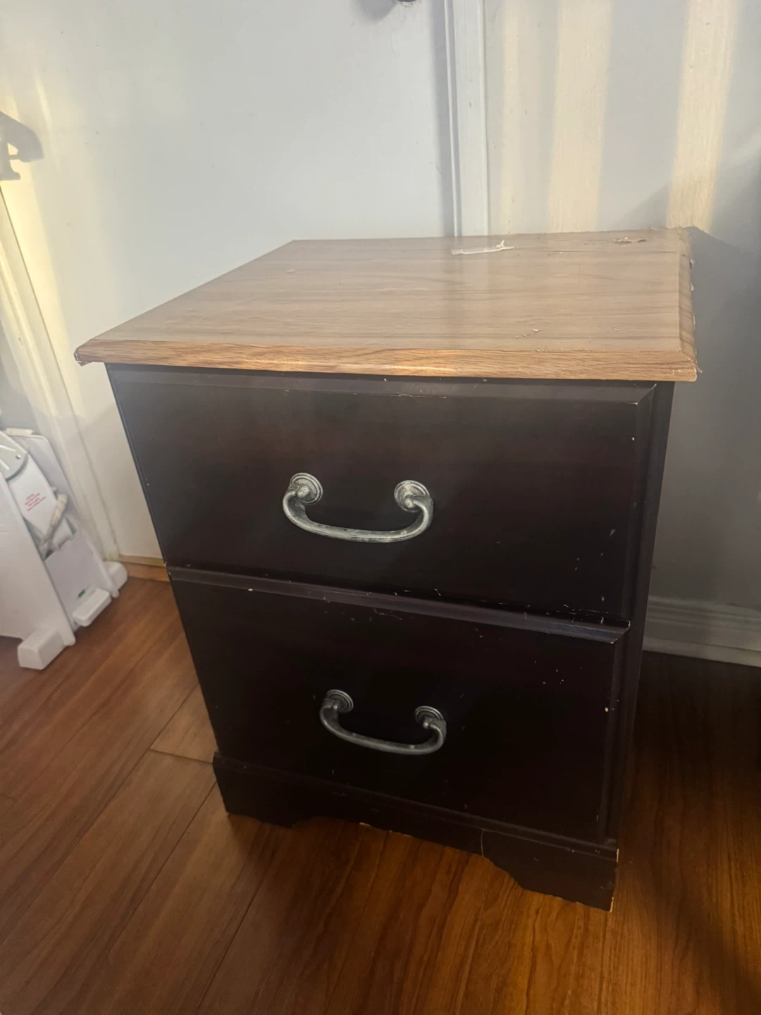 Solid wood 2-Drawer Nightstand / Side Table - photo 2