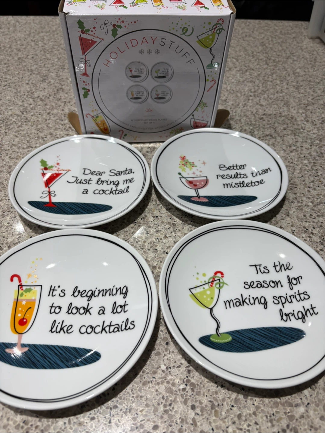 HolidayStuff 4-Piece Porcelain Appetizer Plates Set - photo 2