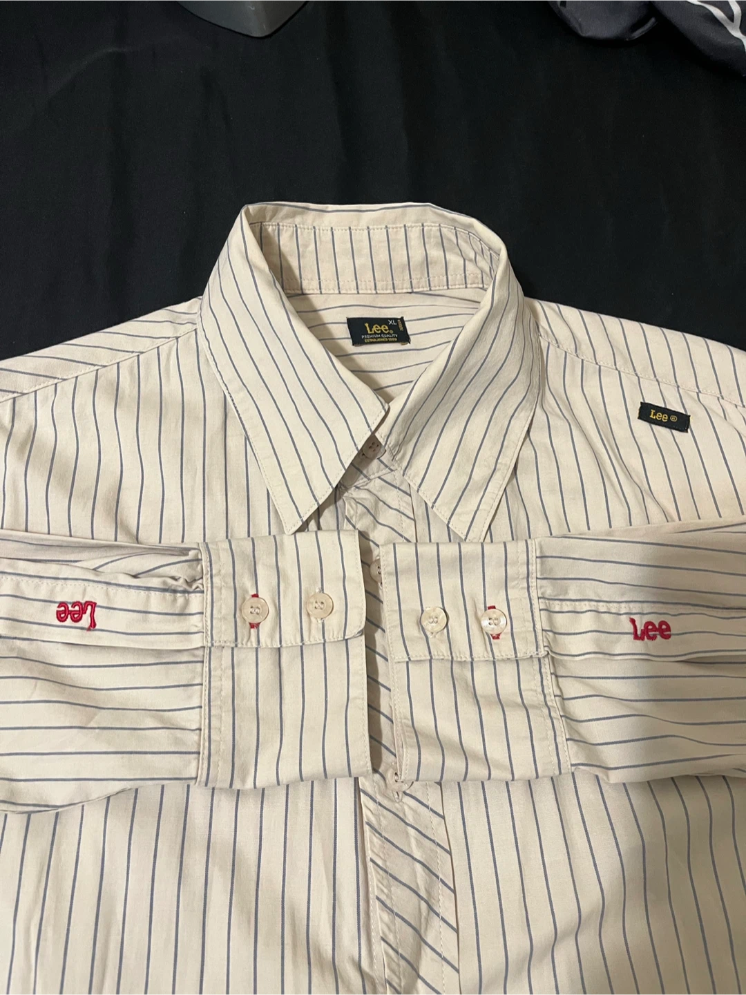 Lee Men's XL Striped Button-Up Shirt