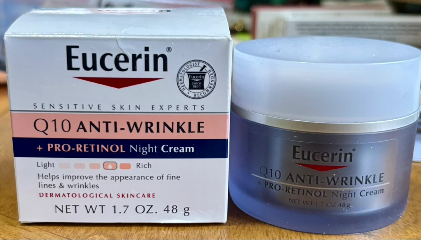 NEW Eucerin Q10 Anti-Wrinkle + Pro-Retinol Night Cream 1.7 oz