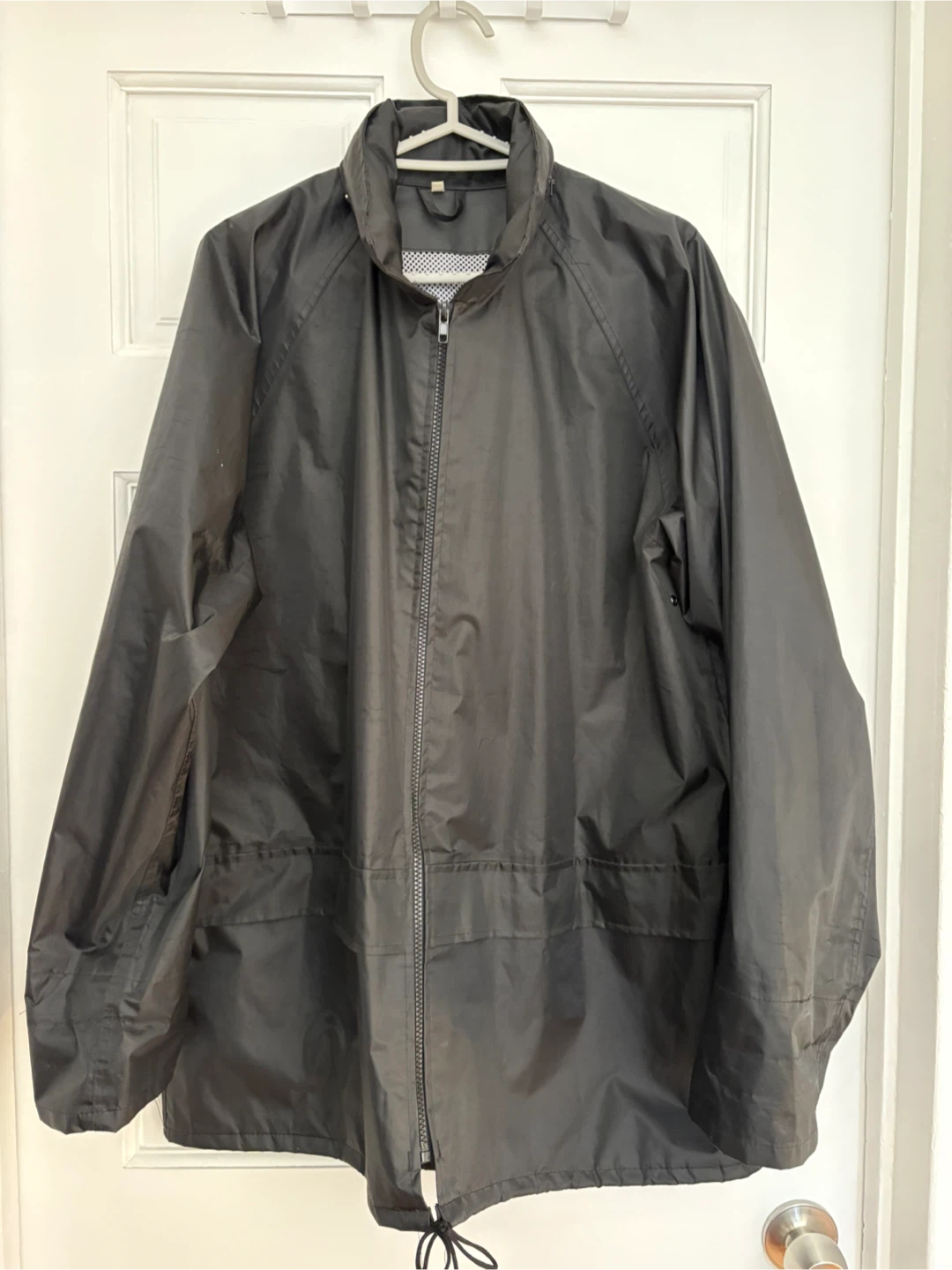 Black Lightweight Rain Jacket with Hood - photo 5