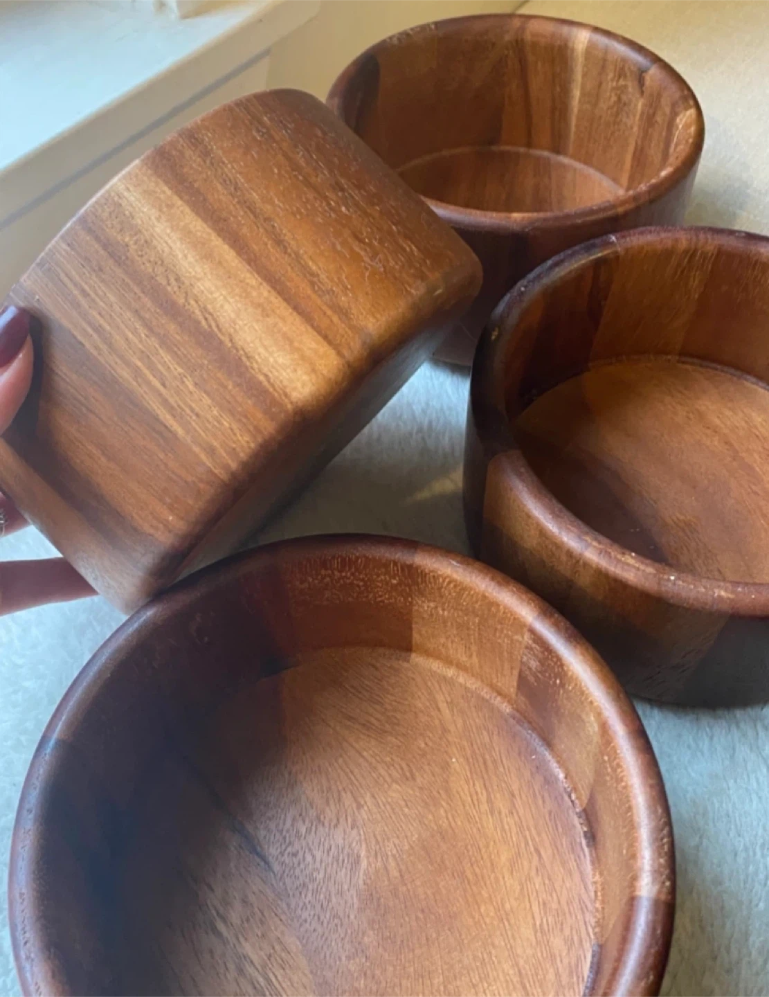 Acacia Wood Serving Bowls - photo 3