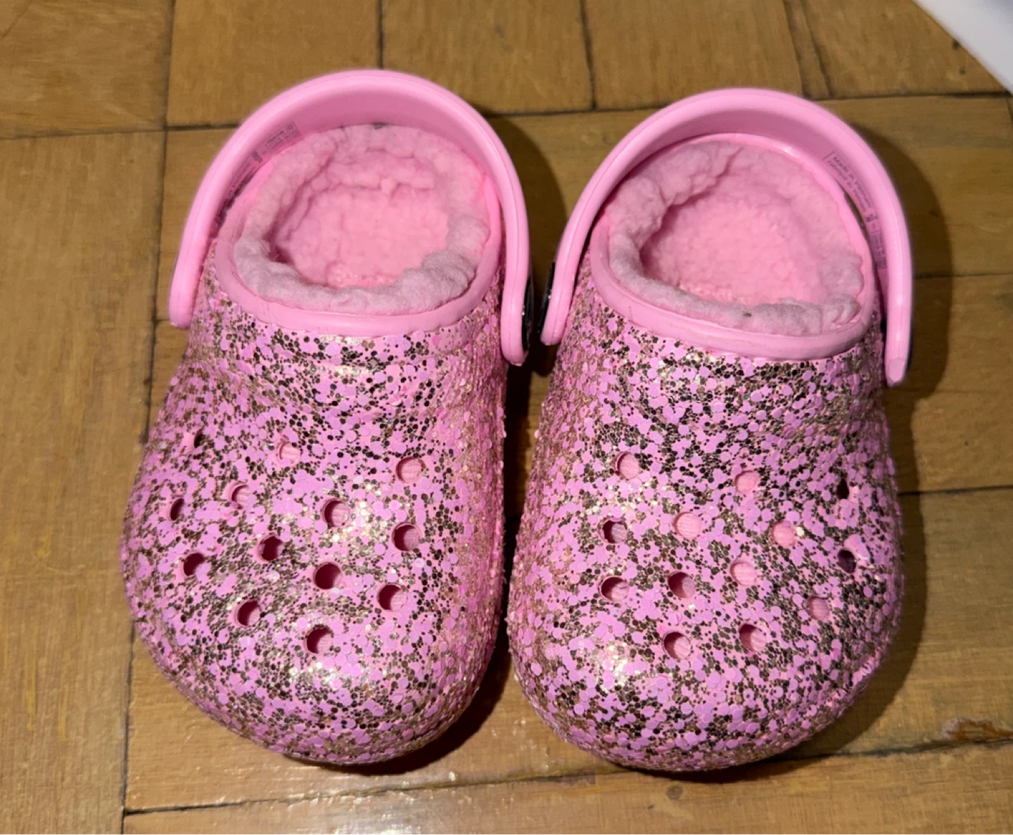 Pink Glitter Toddler Crocs - photo 2