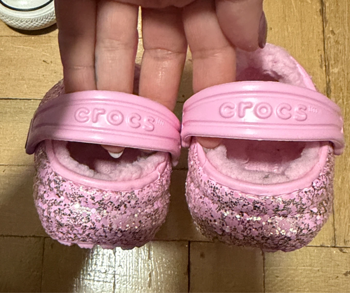 Pink Glitter Toddler Crocs - photo 3