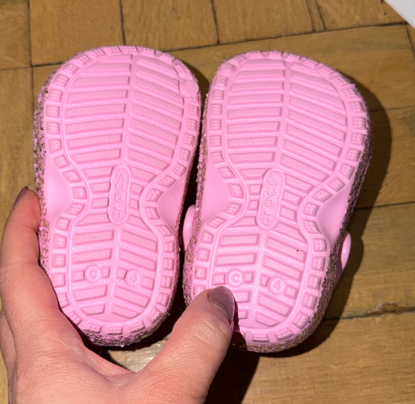 Pink Glitter Toddler Crocs - photo 4