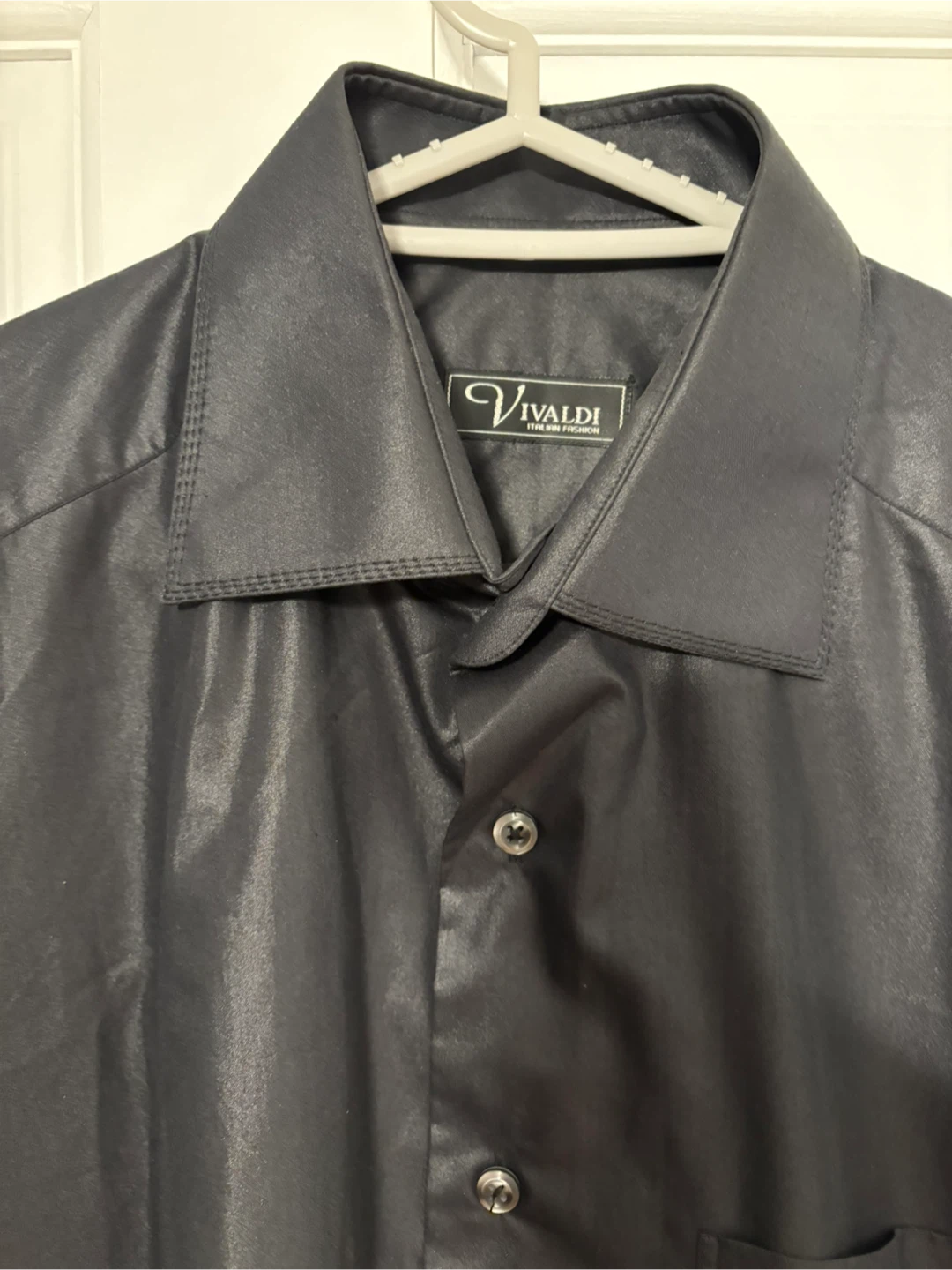 Vivaldi Men's Black Long Sleeve Dress Shirt - photo 2