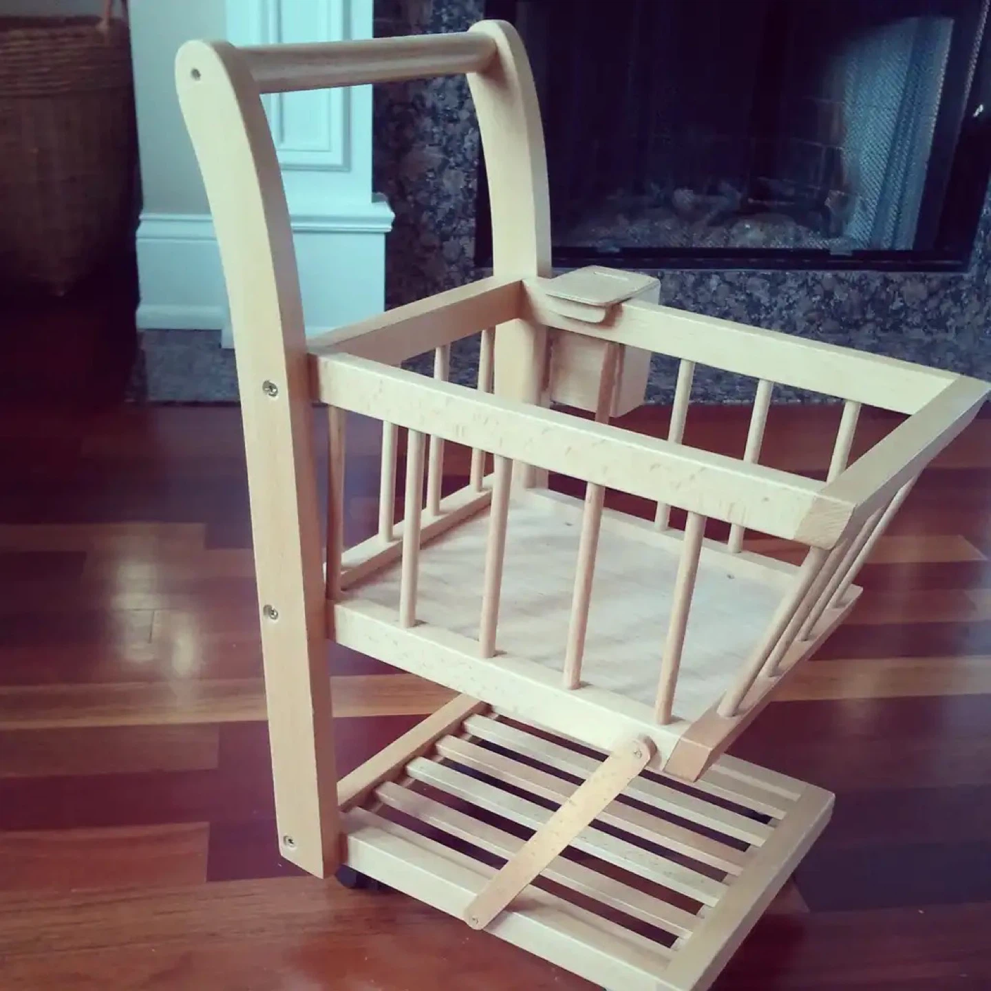 Land of Nod Wooden Shopping Cart