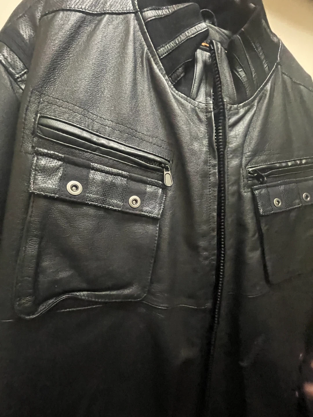 NYC Bomber Black Leather Jacket - photo 5