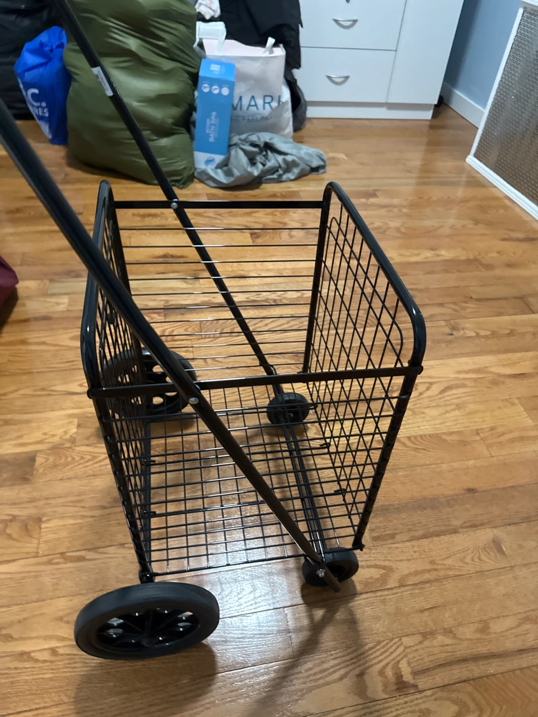 Black Wire Shopping Cart with Handle
