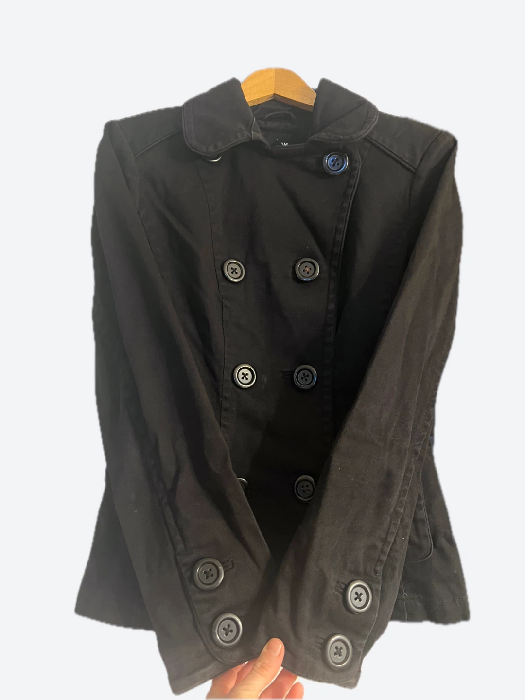 H&M - Double Breasted Peacoat Jacket - Size MD - photo 3