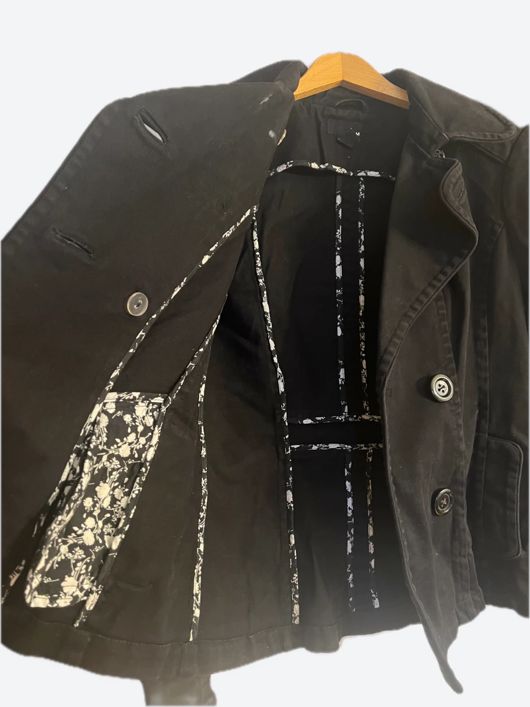 H&M - Double Breasted Peacoat Jacket - Size MD - photo 4