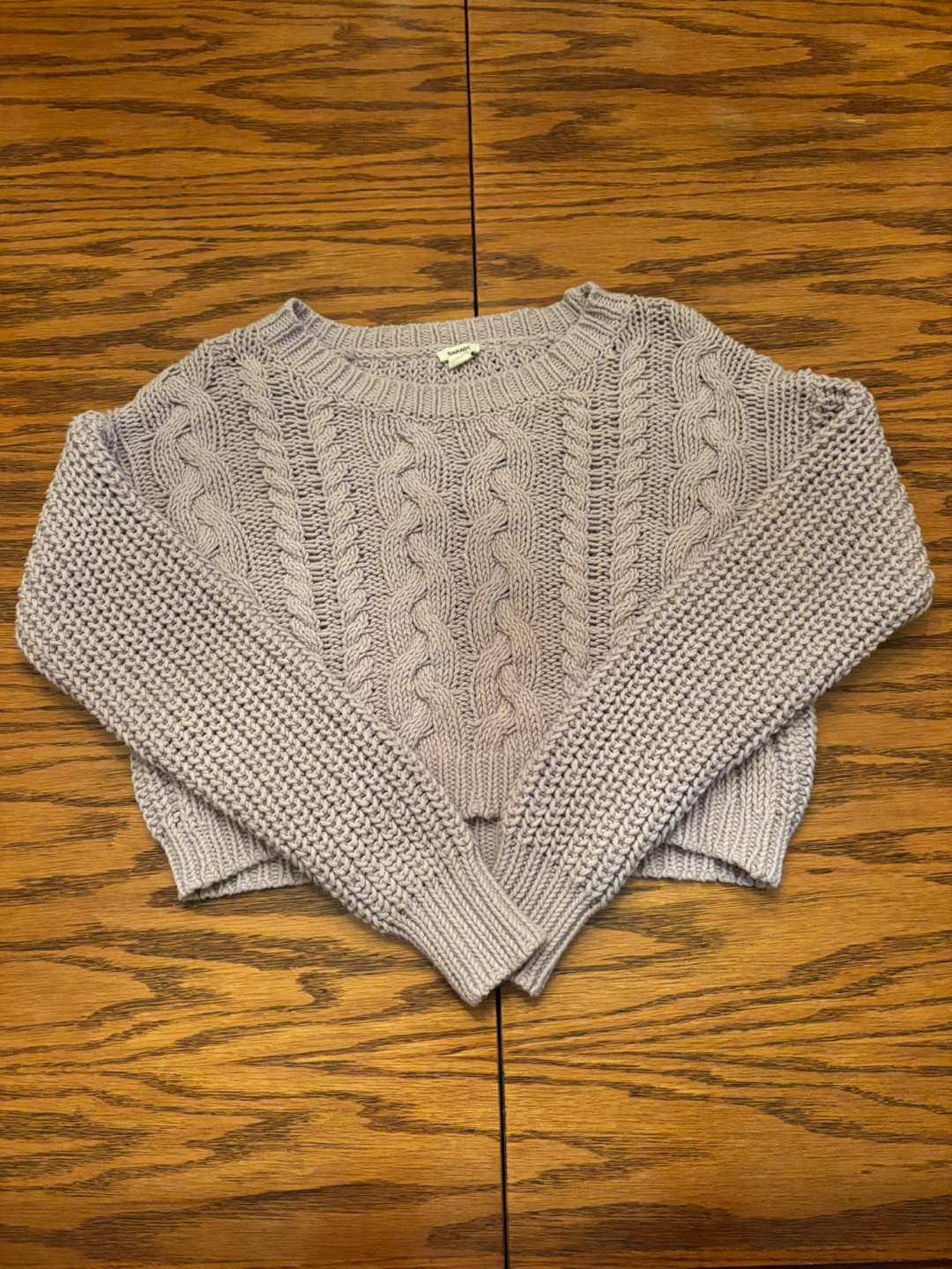 GARAGE Cable Knit Sweater - Light Purple