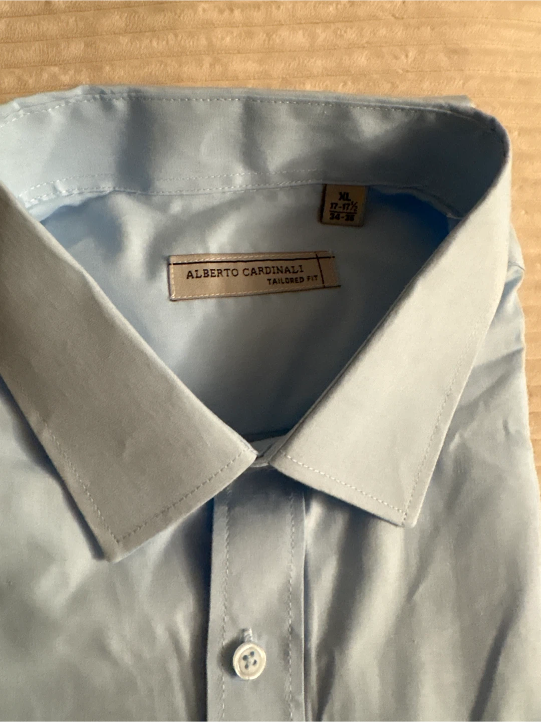 Alberto Cardinali Tailored Fit Dress Shirt XL Blue