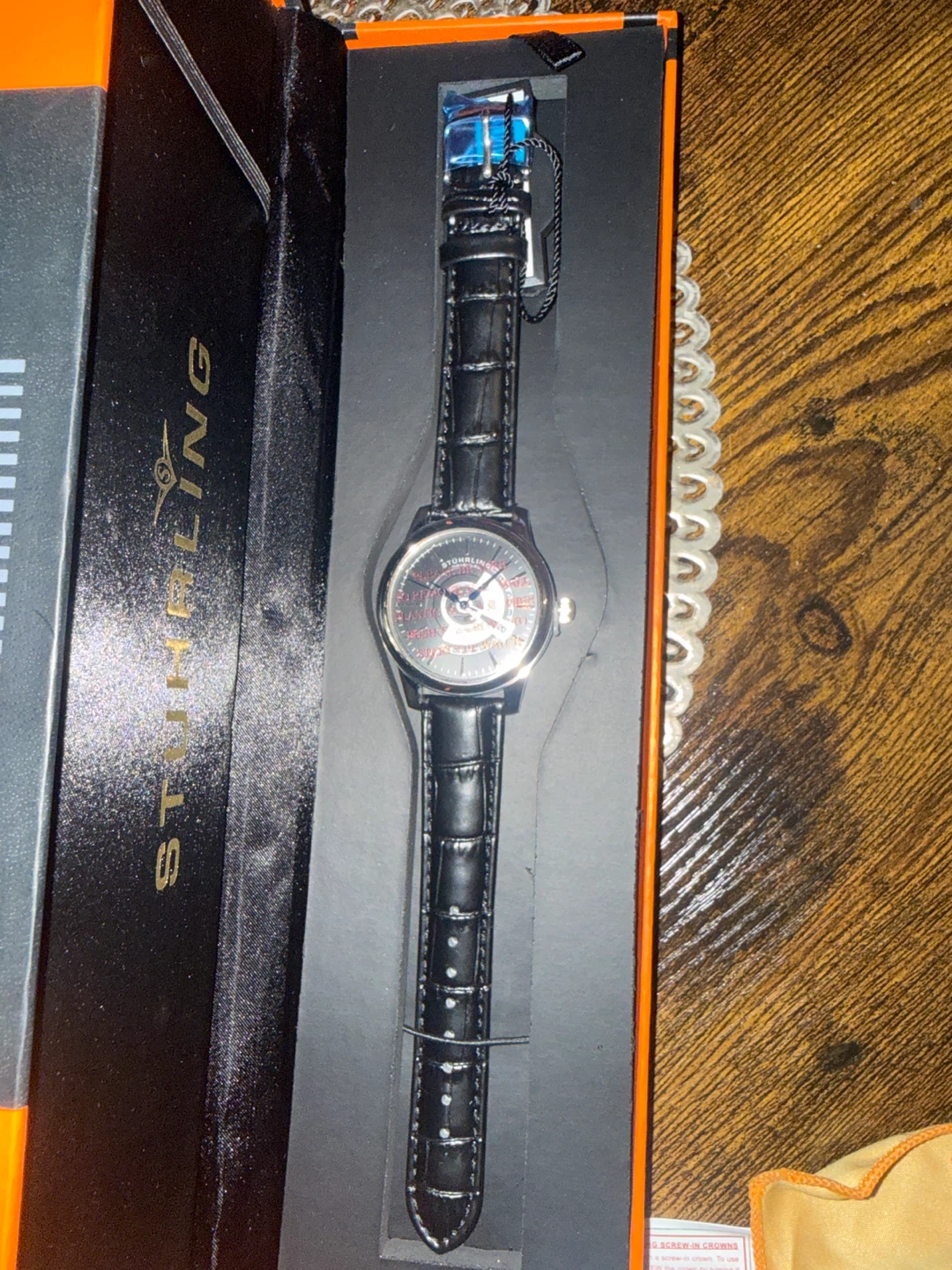 Stuhrling Original Men's Watch - Black Leather Strap - photo 2