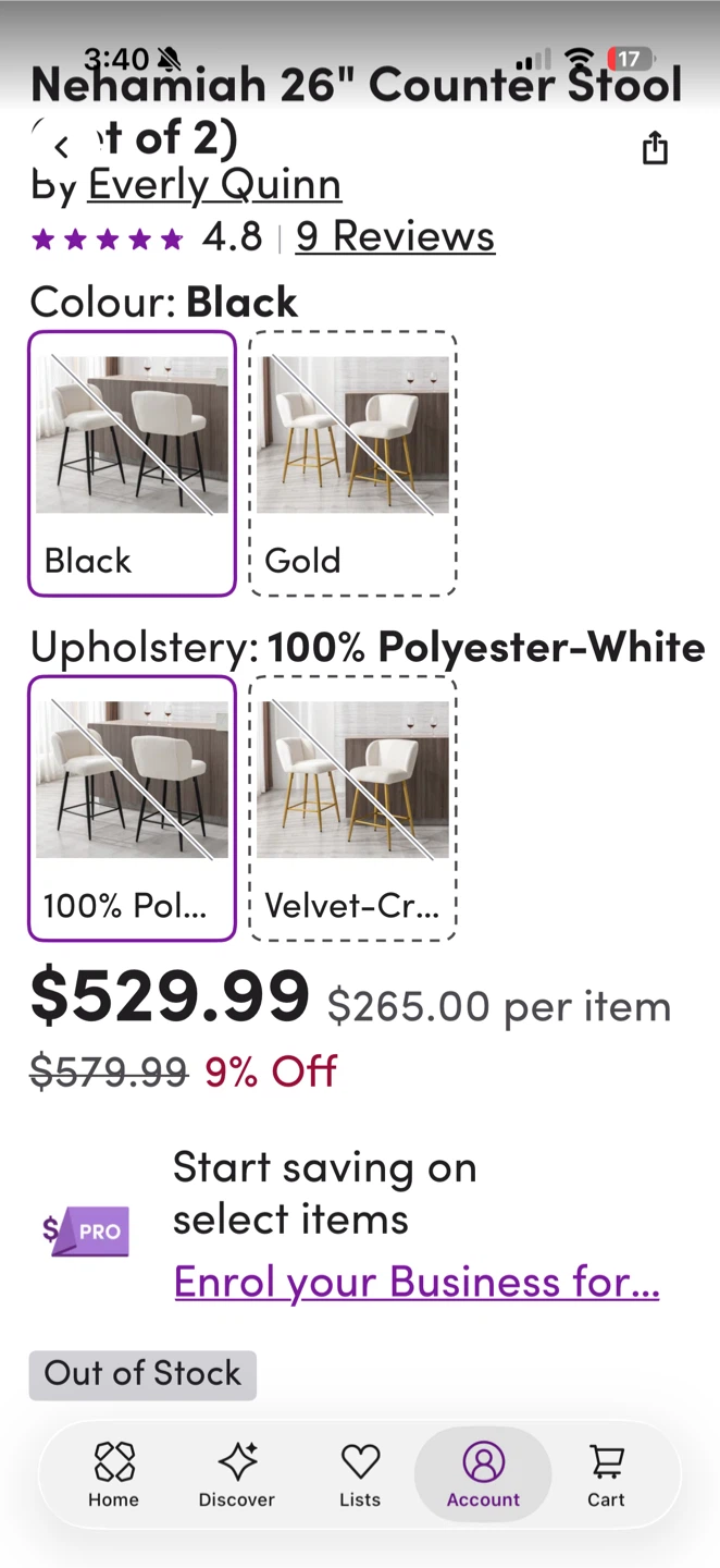 6-Everly Quinn Nehemiah 26" Counter Stool (Set of 2) - photo 5