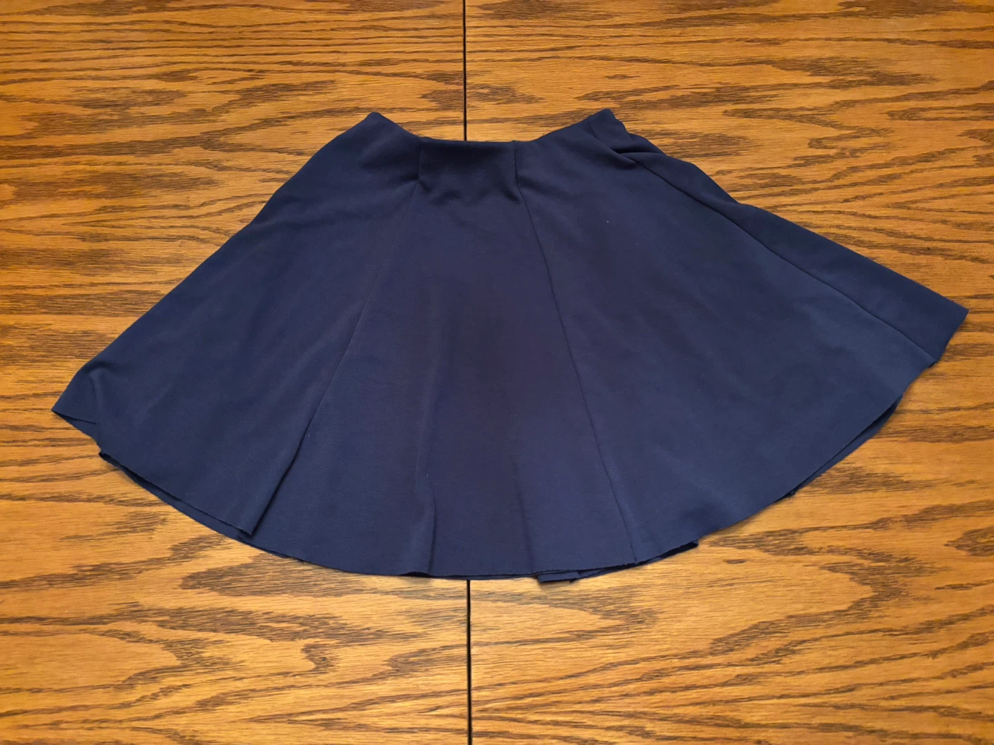 Navy Blue Flared Skirt