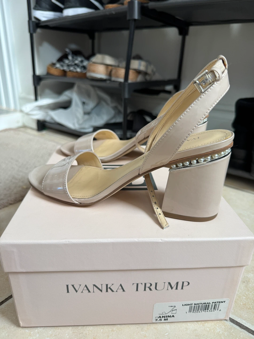 Ivanka Trump "Itanina" Light Natural Patent Heels