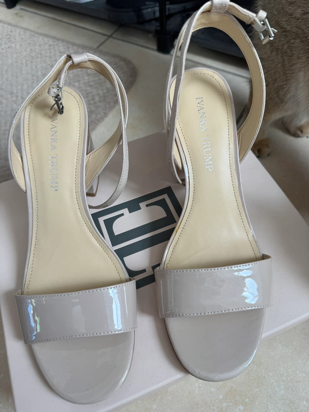 Ivanka Trump "Itanina" Light Natural Patent Heels - photo 2
