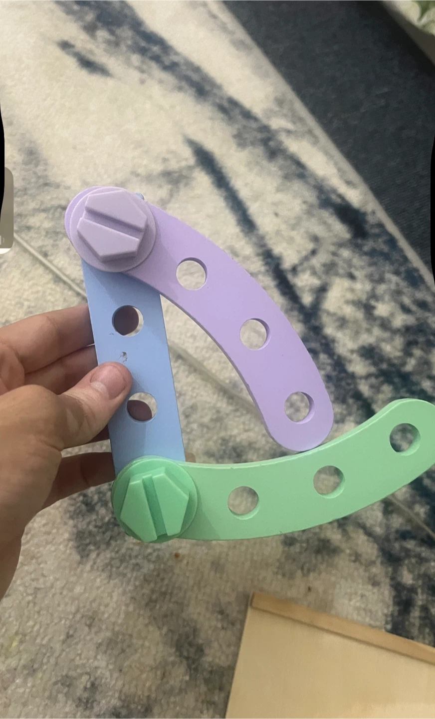 Wooden Construction Toy Pieces
