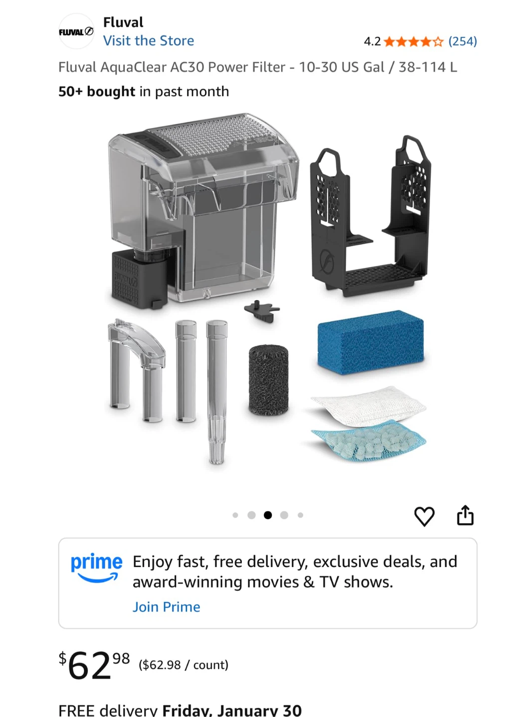Fluval AquaClear AC30 Power Filter - one piece is broken - photo 2