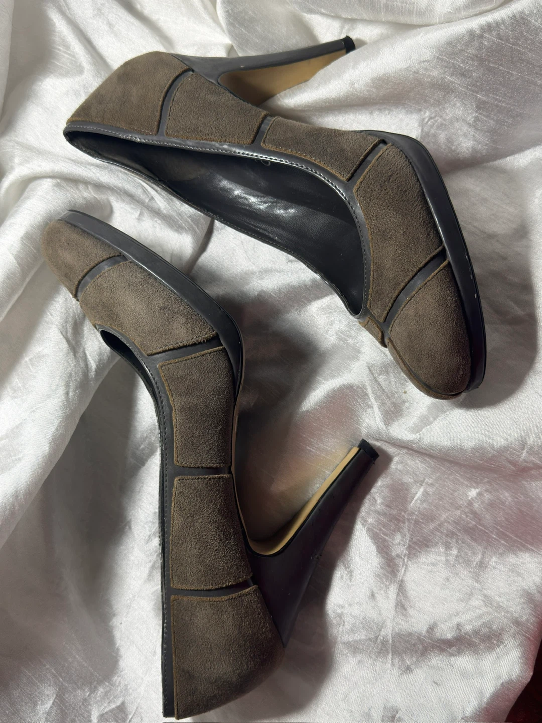 Franco Sarto Women's Brown Suede Heels