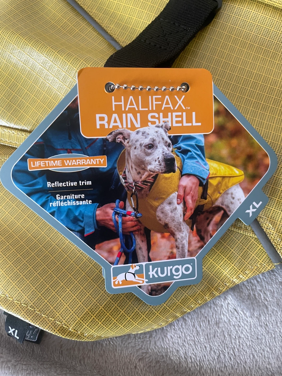 XL Kurgo Halifax Rain Shell Dog Coat Yellow XL - photo 2