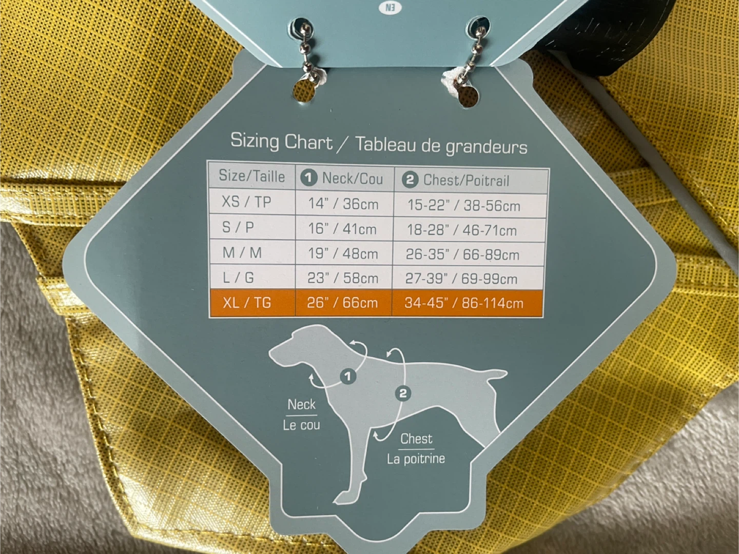 XL Kurgo Halifax Rain Shell Dog Coat Yellow XL - photo 3