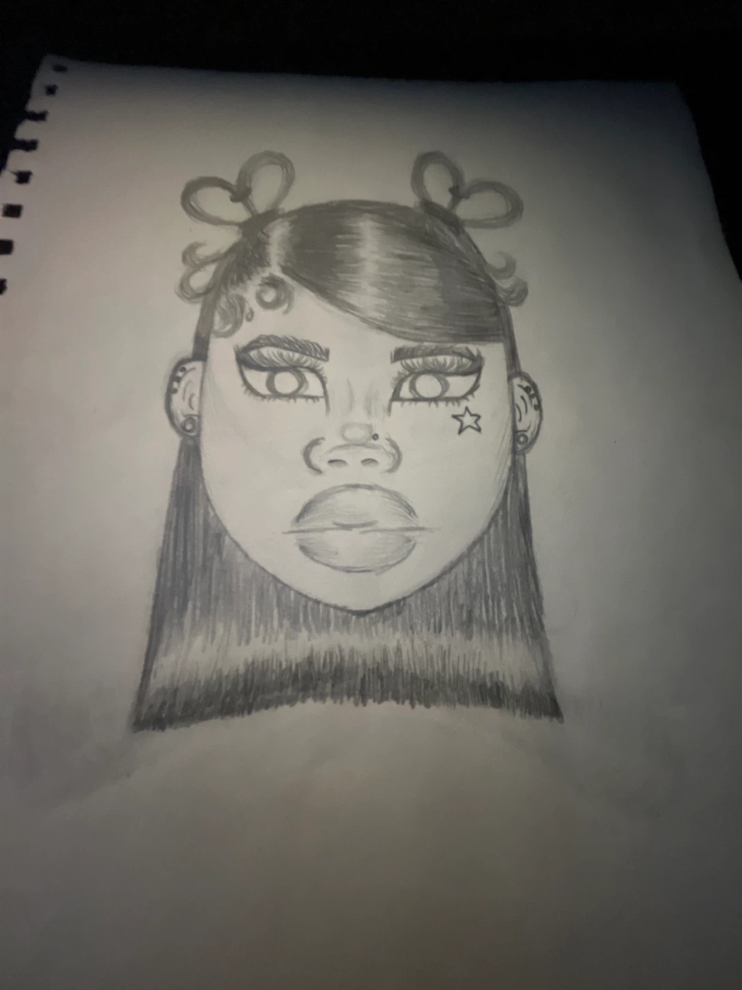 Pencil Sketch Portrait of a Girl