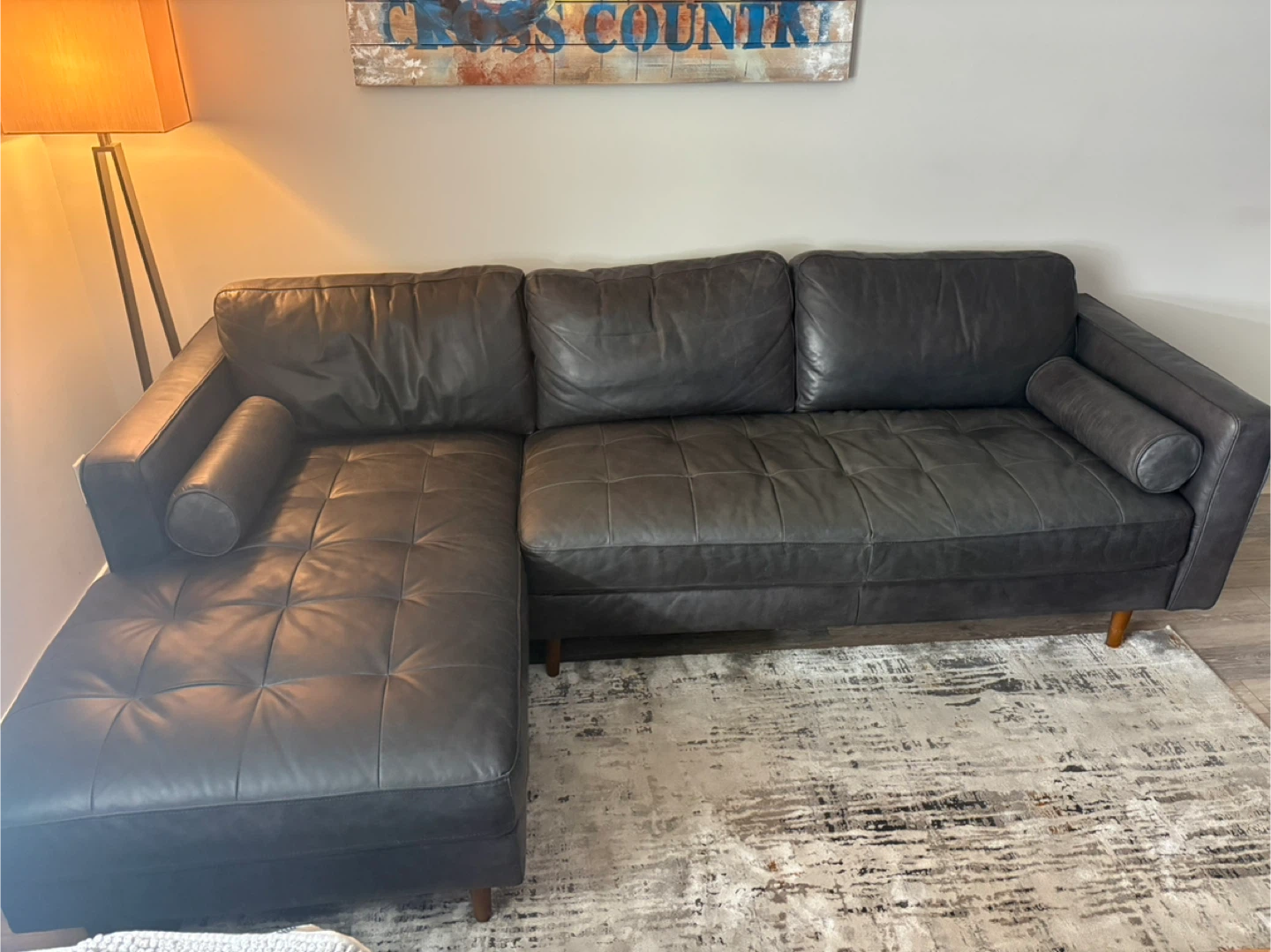 PRICE DROP 👇 Leather Couch R/H Lounger