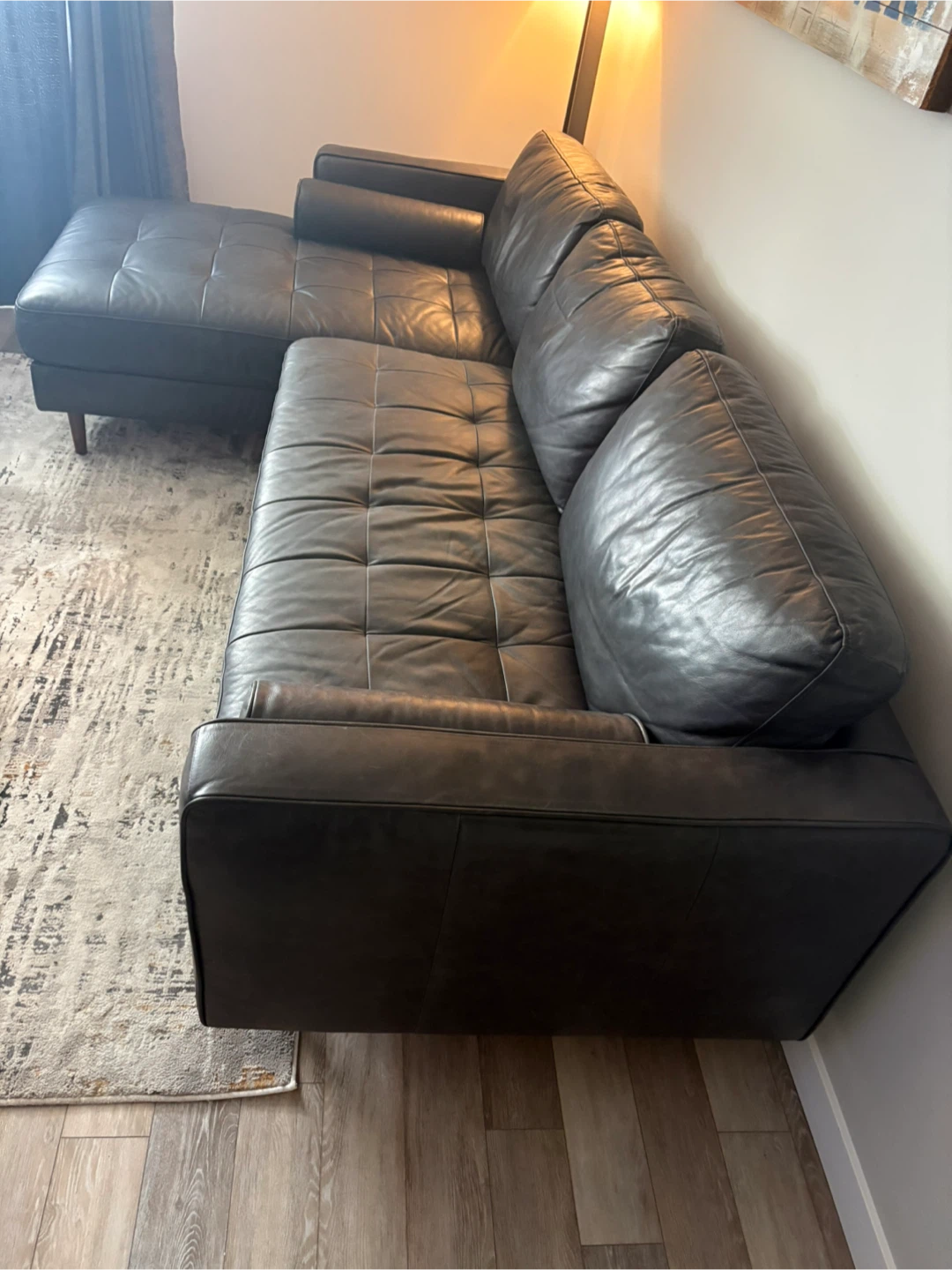 PRICE DROP 👇 Leather Couch R/H Lounger - photo 4