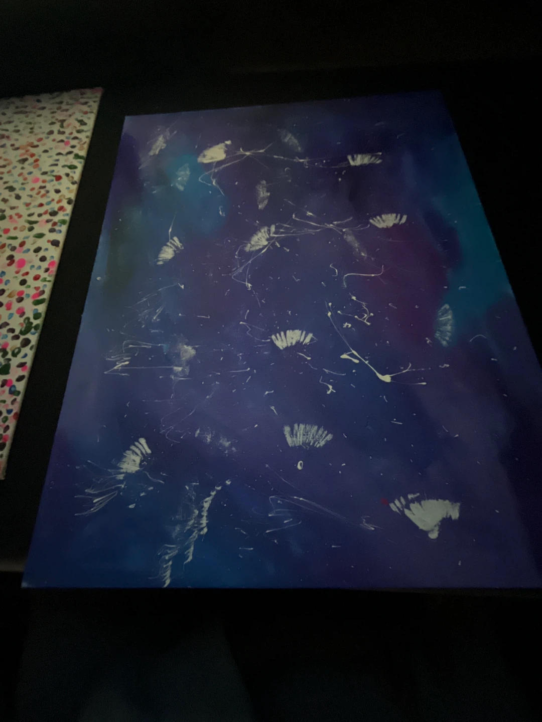 Abstract Blue and Purple Canvas Art