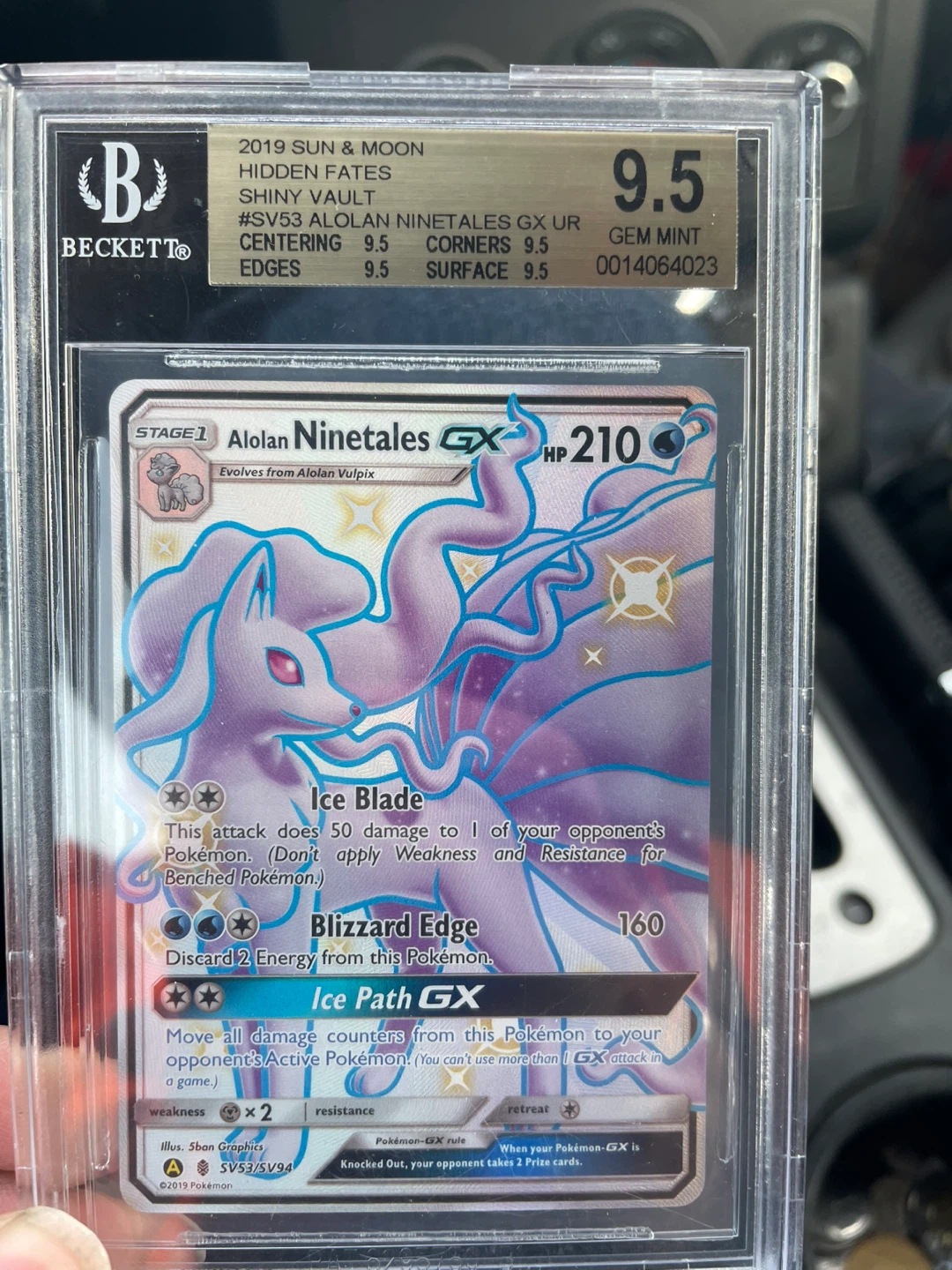 Pokemon Alolan Ninetales GX UR Shiny Vault Gem Mint 9.5 Card