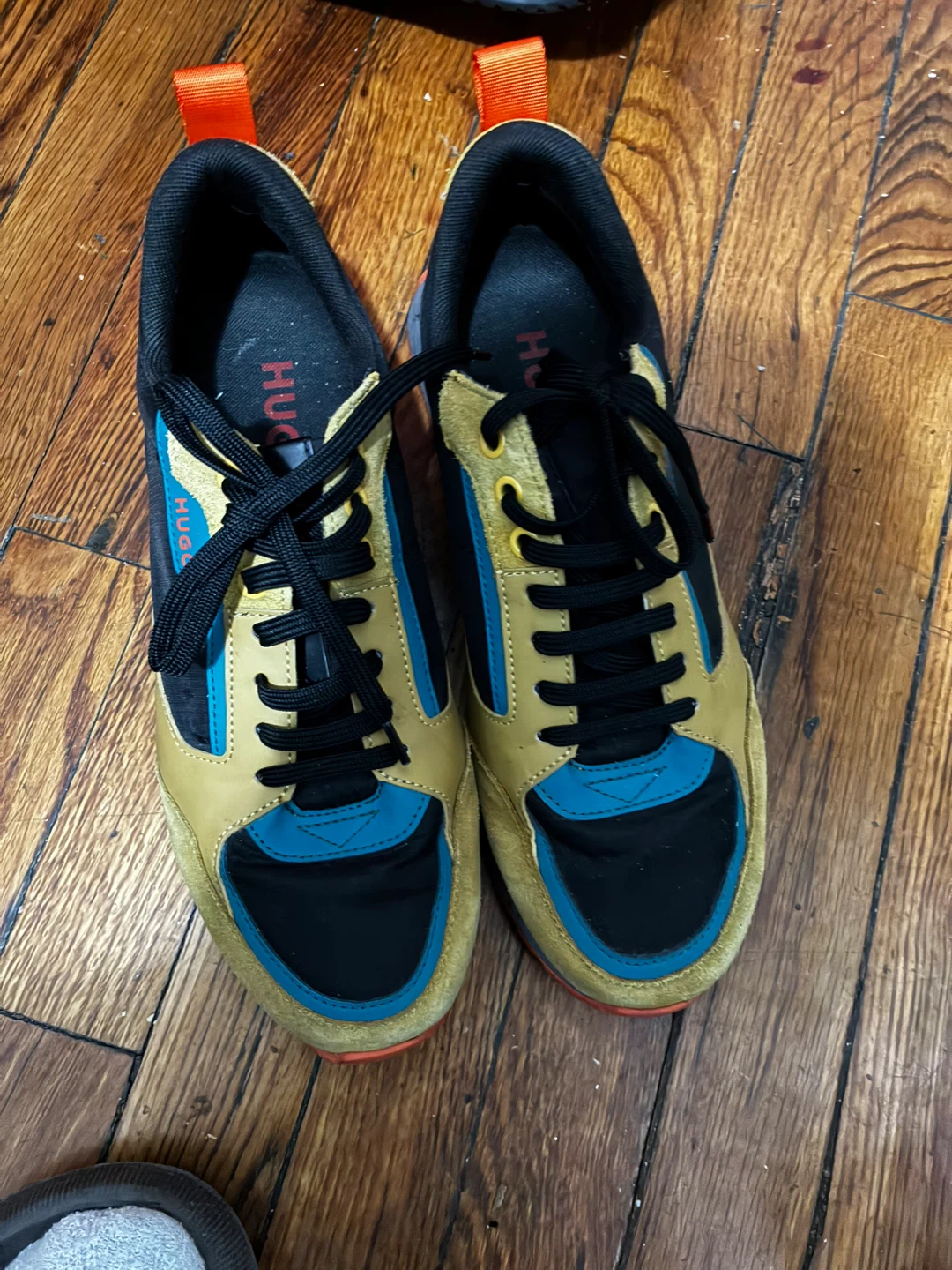 Hugo Boss Running Sneakers Men's Gold Black Blue