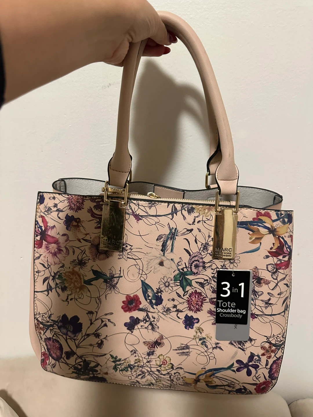 MARC NEW YORK 3-in-1 Floral Tote Shoulder Bag Crossbody
