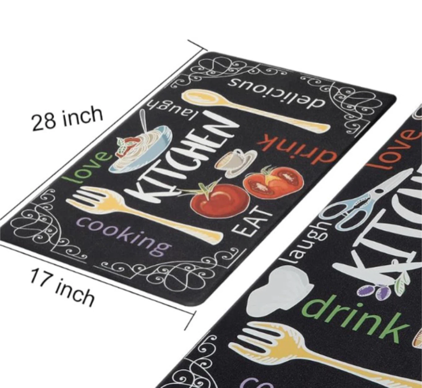 NEW Two matching Kitchen Anti-Fatigue Mats 17" x 28" - photo 2