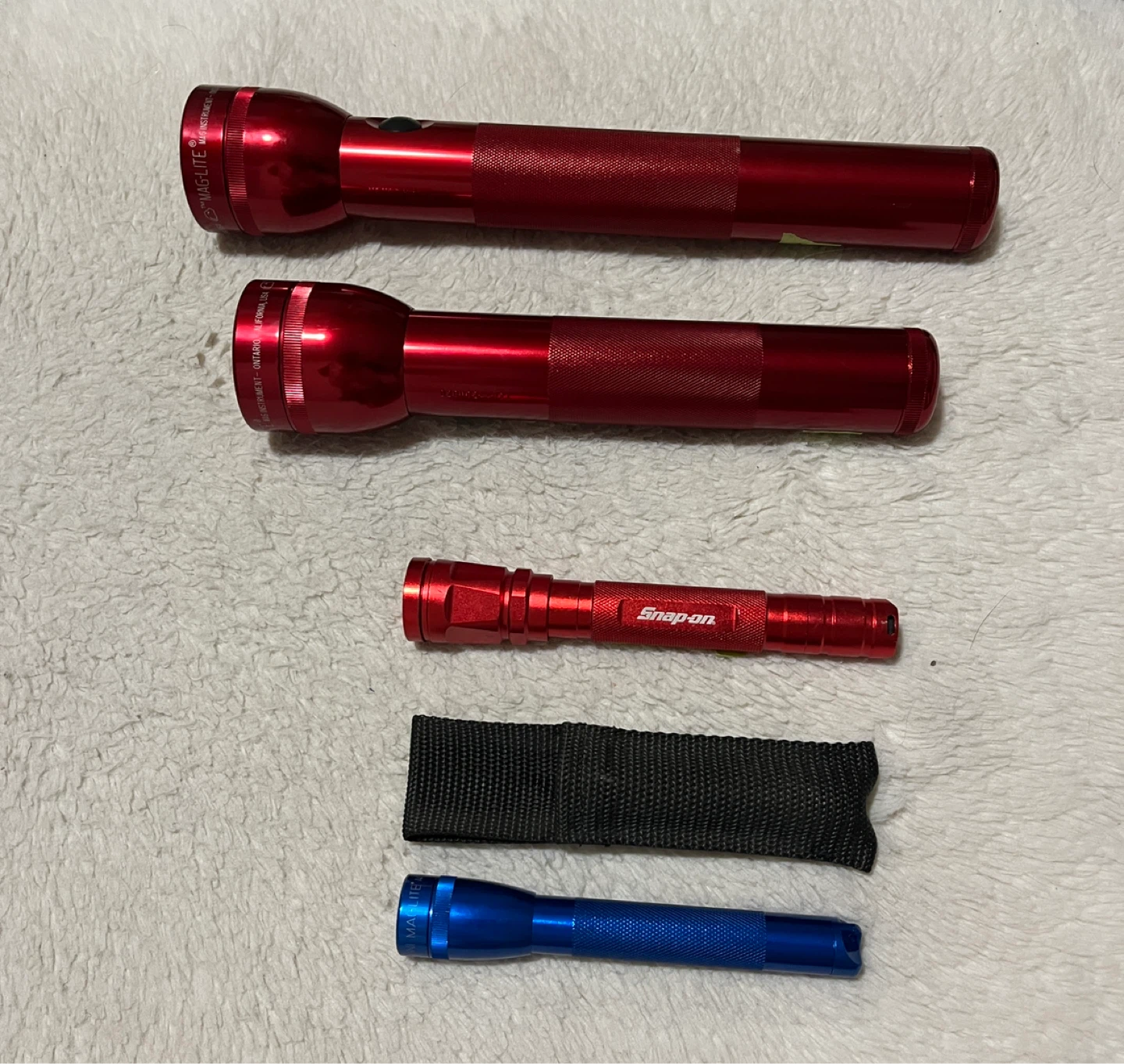 Vintage Maglite Flashlights - Red & Blue