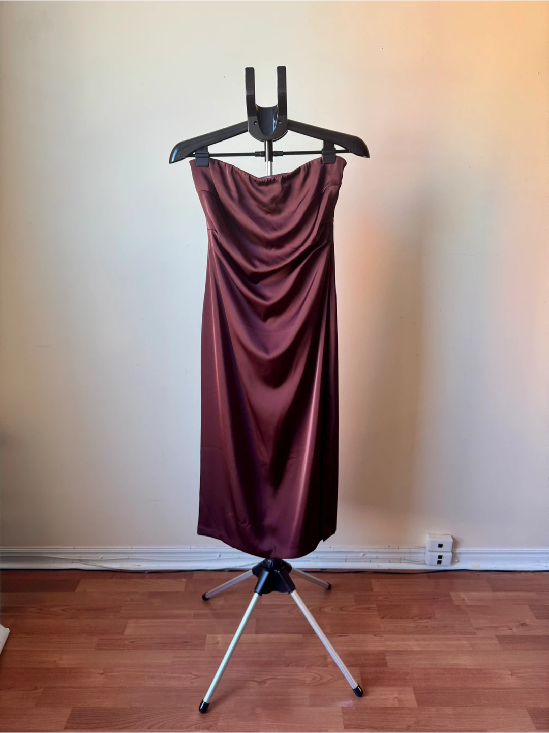 Satin Strapless Midi Dress by R.W. & Co., Size 4