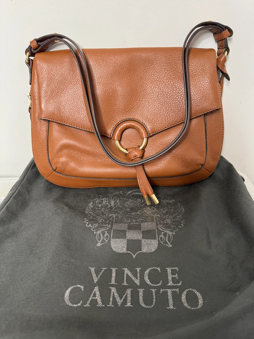 Vince Camuto Brown Leather Shoulder Bag - photo 3
