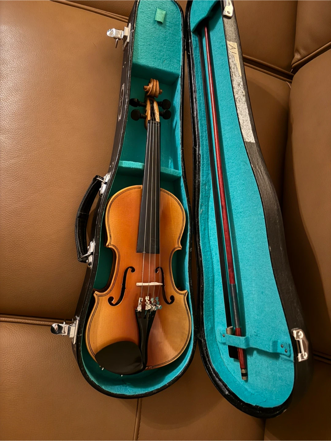 Violin with Case and Bow