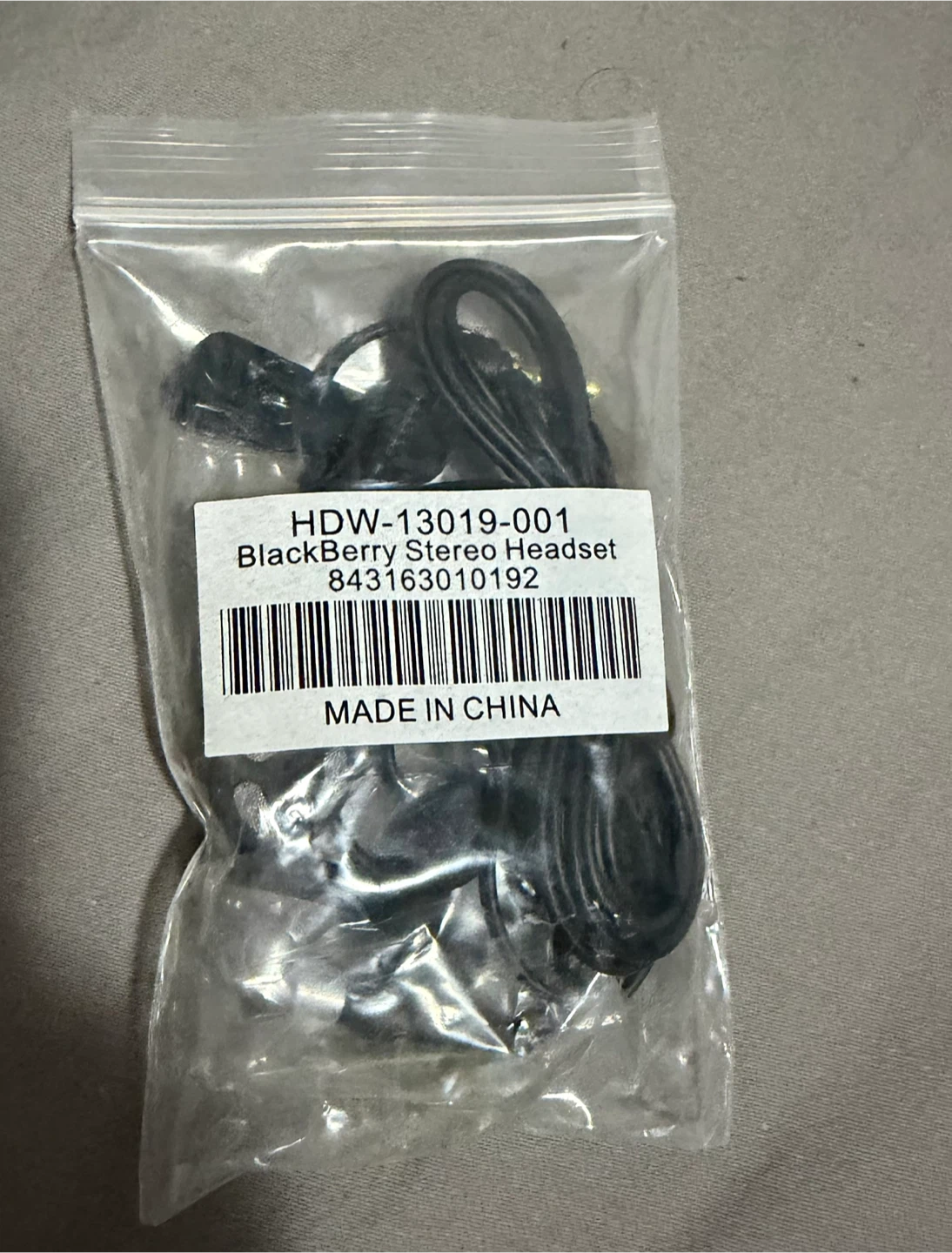 BlackBerry Stereo Headset | Wired Earbuds with Mic (New in Bag)