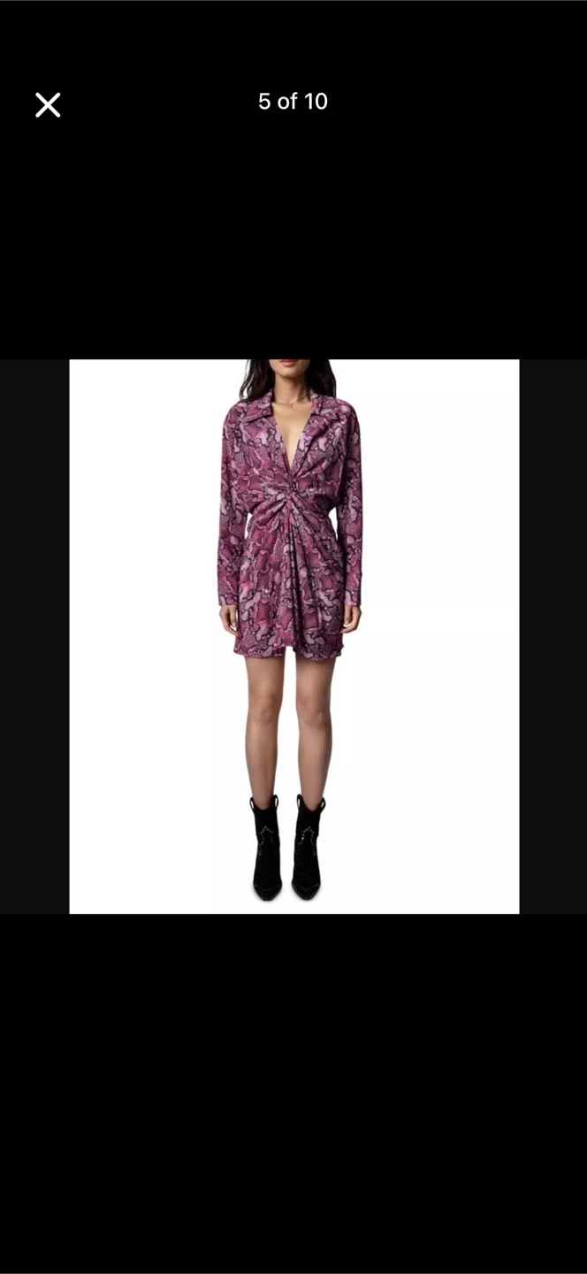 Zadig & Voltaire "Rozo" 100% Silk Dress *Brand New With Tags* - photo 5